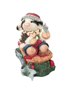 Enesco Vintage 90s Mary’s Moo Moos I’m Dreaming of‎ a White Christmas Figurine